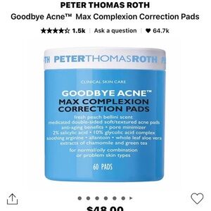 Peter Thomas Roth Goodbye Acne Correction Pads, Unopened